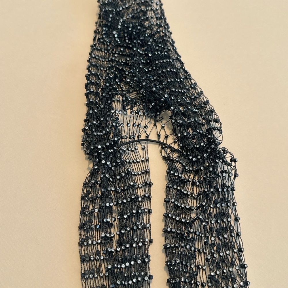Black Mesh Headscarf P25 - Picture 3 of 5